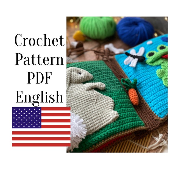 CROCHET PATTERN is an educational book for kids. We study animals, colors, shapes.  Toys toddler, baby soft toys, Crochet patterns