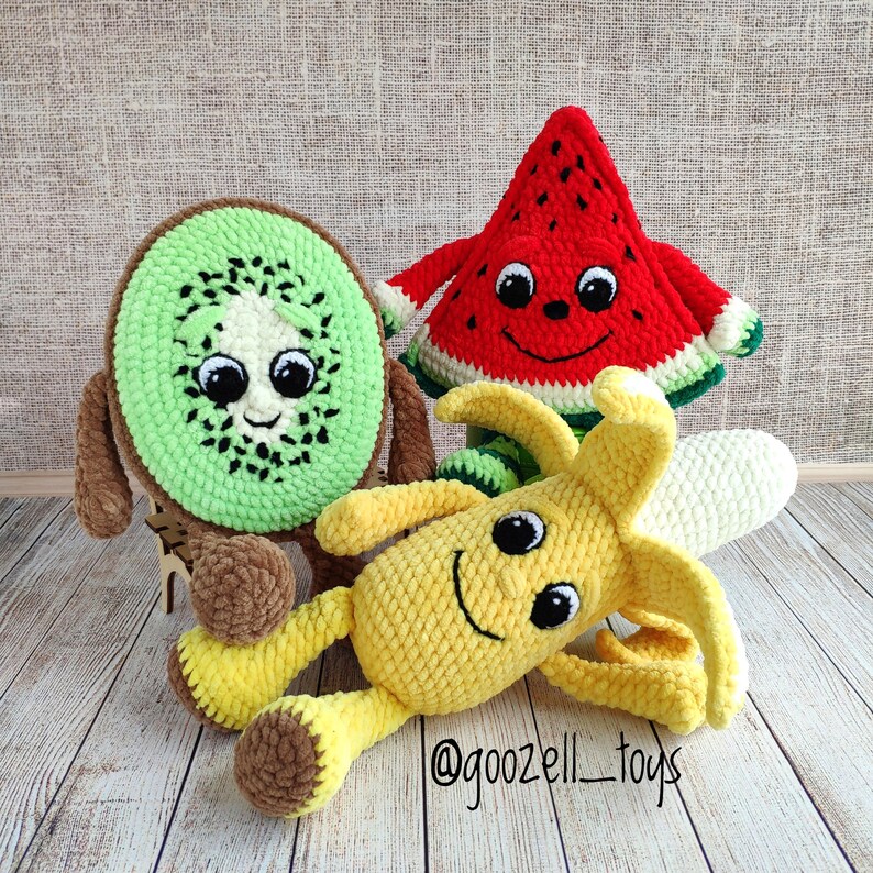 CROCHET WATERMELON PATTERN Amigurumi Watermelon Slice With Etsy