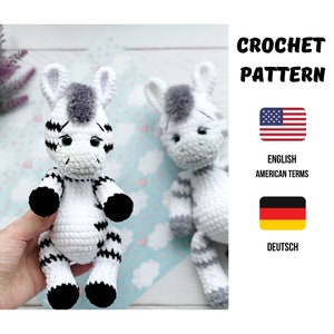 CROCHET PATTERN Zebra / Amigurumi  Zebra pattern / Easy crochet pattern / amigurumi pdf / Crochet animals patterns