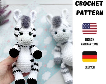 CROCHET PATTERN Zebra / Amigurumi  Zebra pattern / Easy crochet pattern / amigurumi pdf / Crochet animals patterns