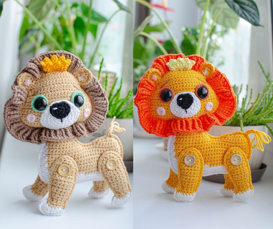 Lion Crochet Pattern - Amigurumi Patterns Pdf Tutorial - Lion Amigurumi ...