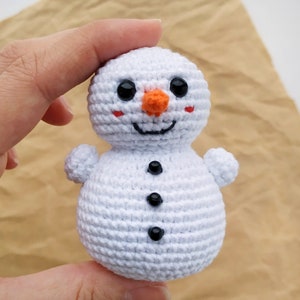 Snowman christmas ornament crochet pattern snowman amigurumi pattern PDF in English snowman crochet pattern, Baby toy patterns image 8