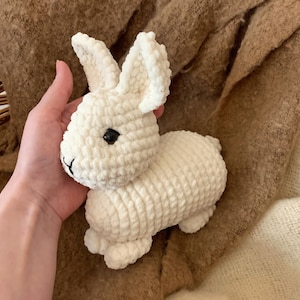 Easter Bunny Crochet Animal Pattern | Realistic Plush Rabbit Amigurumi Toy | PDF Easy Crochet Pattern | Lovey toy patterns