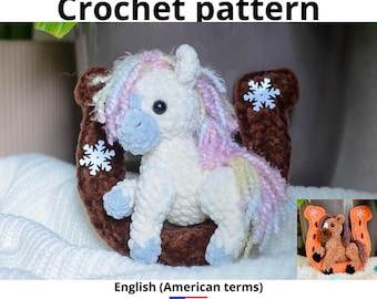 Horse crochet pattern PDF- Amigurumi animal pattern -Crochet patterns toys