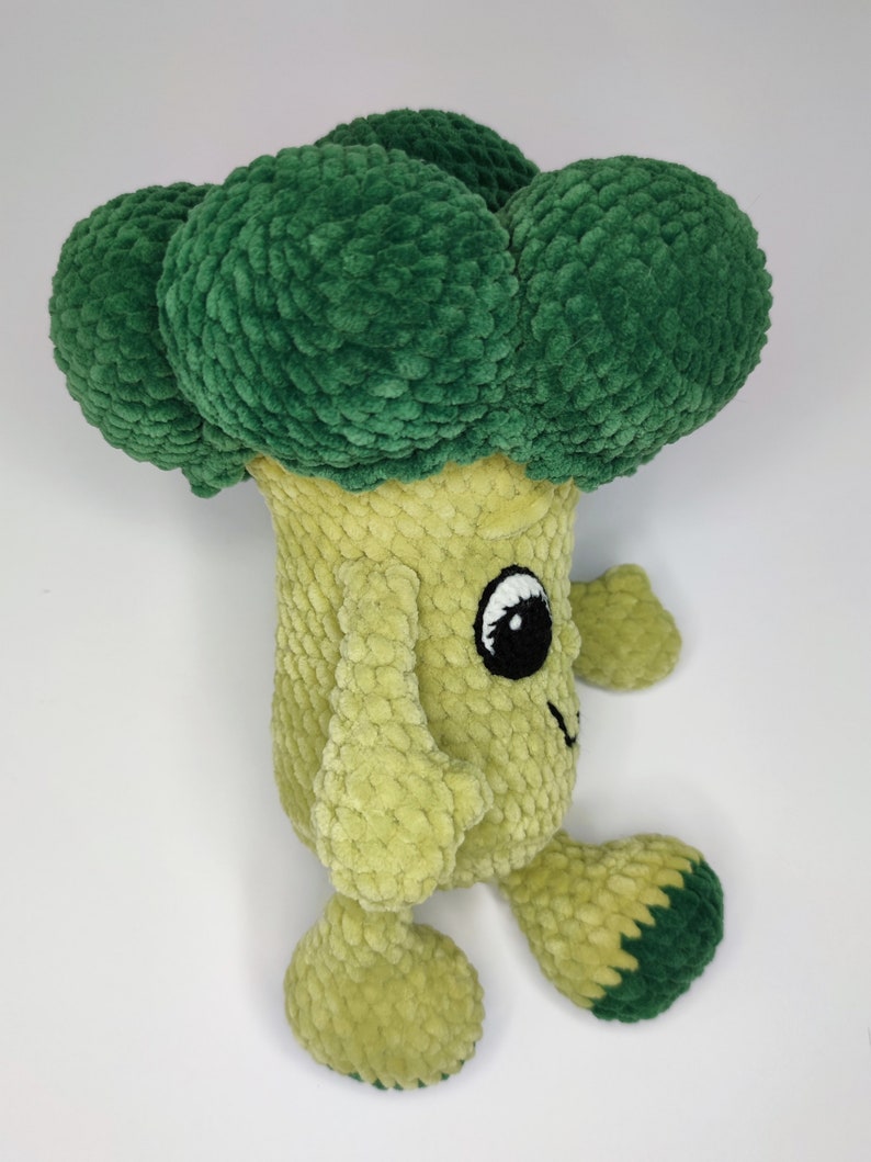 CROCHET BROCCOLI PATTERN, Amigurumi crochet cute vegetables with eyes pattern, Cute cauliflower, Plush crochet toy image 5
