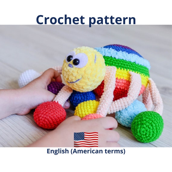 Amigurumi Halloween spider crochet pattern, crochet cozy rainbow spider toy PDF tutorial, easy instruction animals, Crochet patterns toys