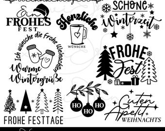 German Christmas Designs SVG PNG EPS: Cricut Silhouette Cut Files (Digital Download)
