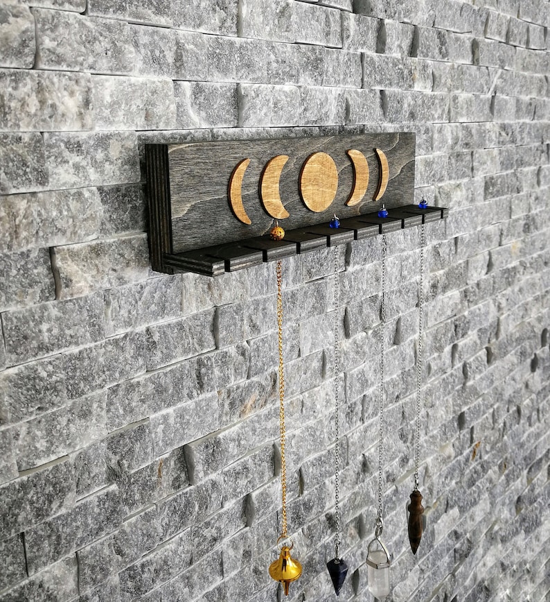 Pendulum Display Stand Holder for Wall With Moon Phases Inlay - Etsy