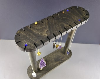 Wooden Pendulum Display Stand - Crystal Holder For Meditation, Yoga, Wiccan Rituals With Yes/No Board