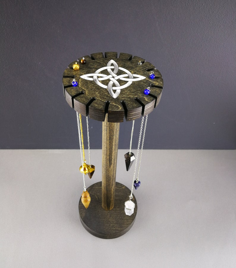 Engraved Witch's Knot Pendulum Stand, Dowsing Display Holder - Etsy
