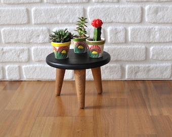 Handmade Birch Plywood Plant Stand, Rustic Farmhouse Decor, Accent Table