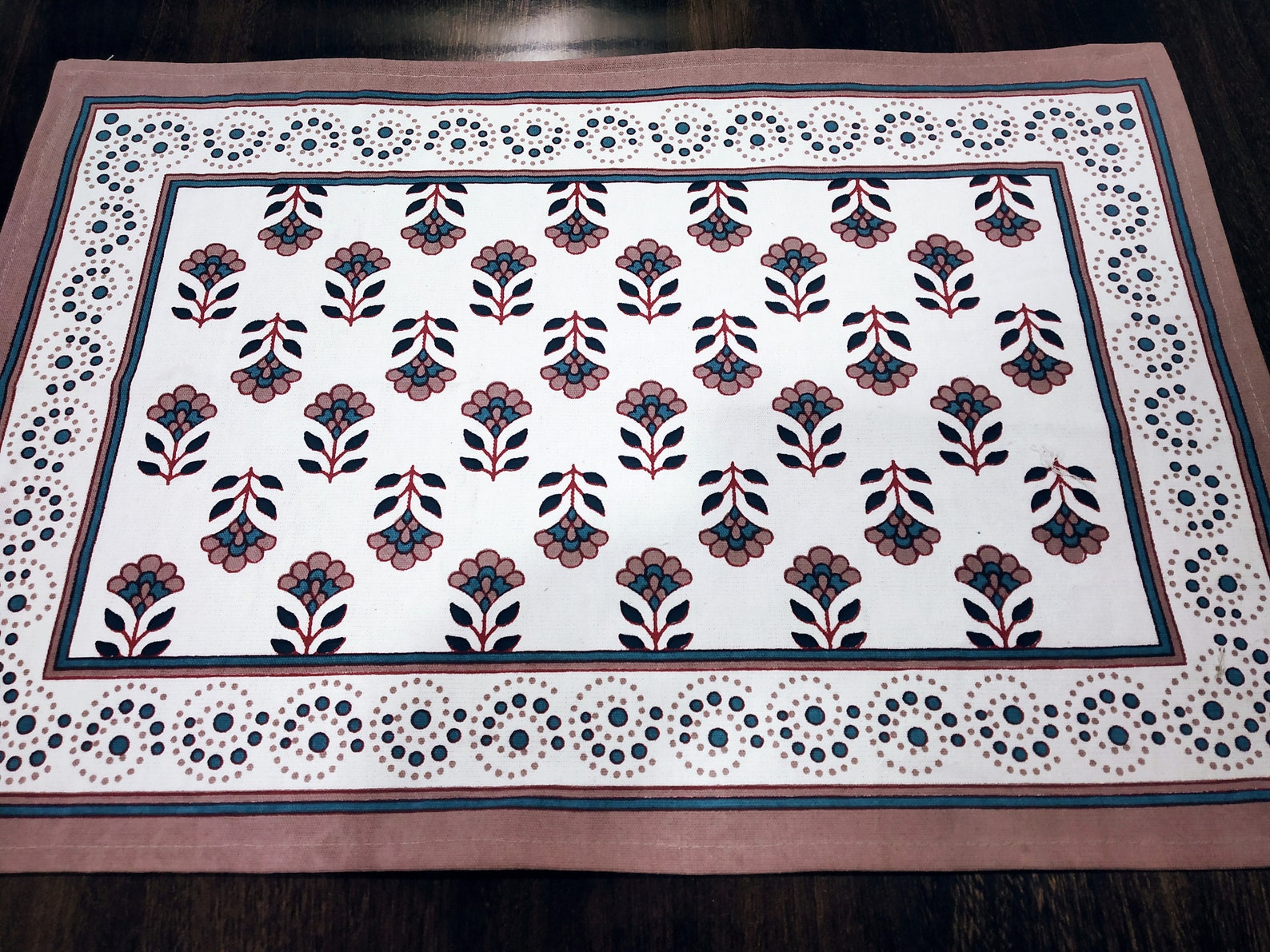 Beautiful Hand Block Print Placemats And Napkin Set Set of 6 Etsy
