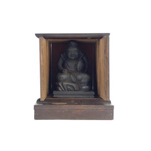 Japanese Antique Zushi / Shinto Shrine / Household Kamidana with Ebisu /