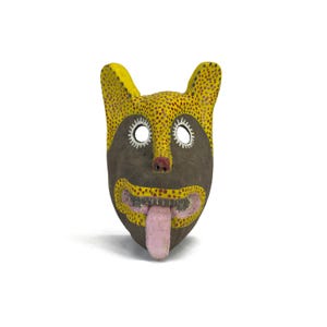 Vintage 1970s Mexican Animal Wooden Mask / Folk Art