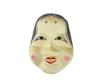 Nice Japanese Omen papier-mache mask / Okame masks / Japanese folk toy