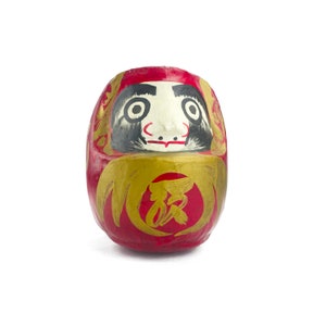 Big paper-mache Daruma Kokeshi doll  / Traditional Japanese doll / Collectible art doll / Vintage from Japan /