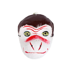 Lovely Japanese Hariko Saru Monkey Omen Mask / Hariko paper-mache mask /Japanese folk art / Japanese folk toy