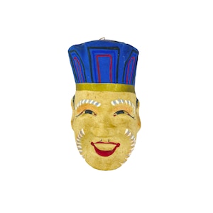 Nice Japanese Omen papier-mache mask /  Wall mask / Japanese folk toy