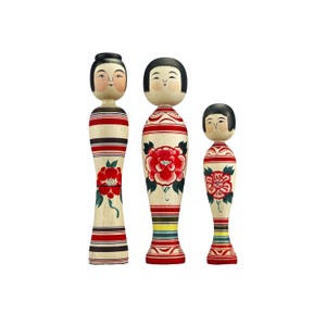 Tsugaru-Style Japanese Kokeshi Doll by Sasamori Junichi | Traditional Dento Kokeshi | Handcrafted Japanese Art Doll | Collectible Home Decor