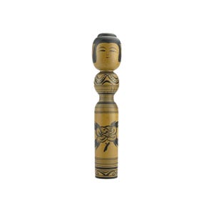 Kokeshi doll 37 cm in Tsugaru style by Sato Zenji / Wooden Japanese doll / Traditional Dento Kokeshi / Collectible from Japan