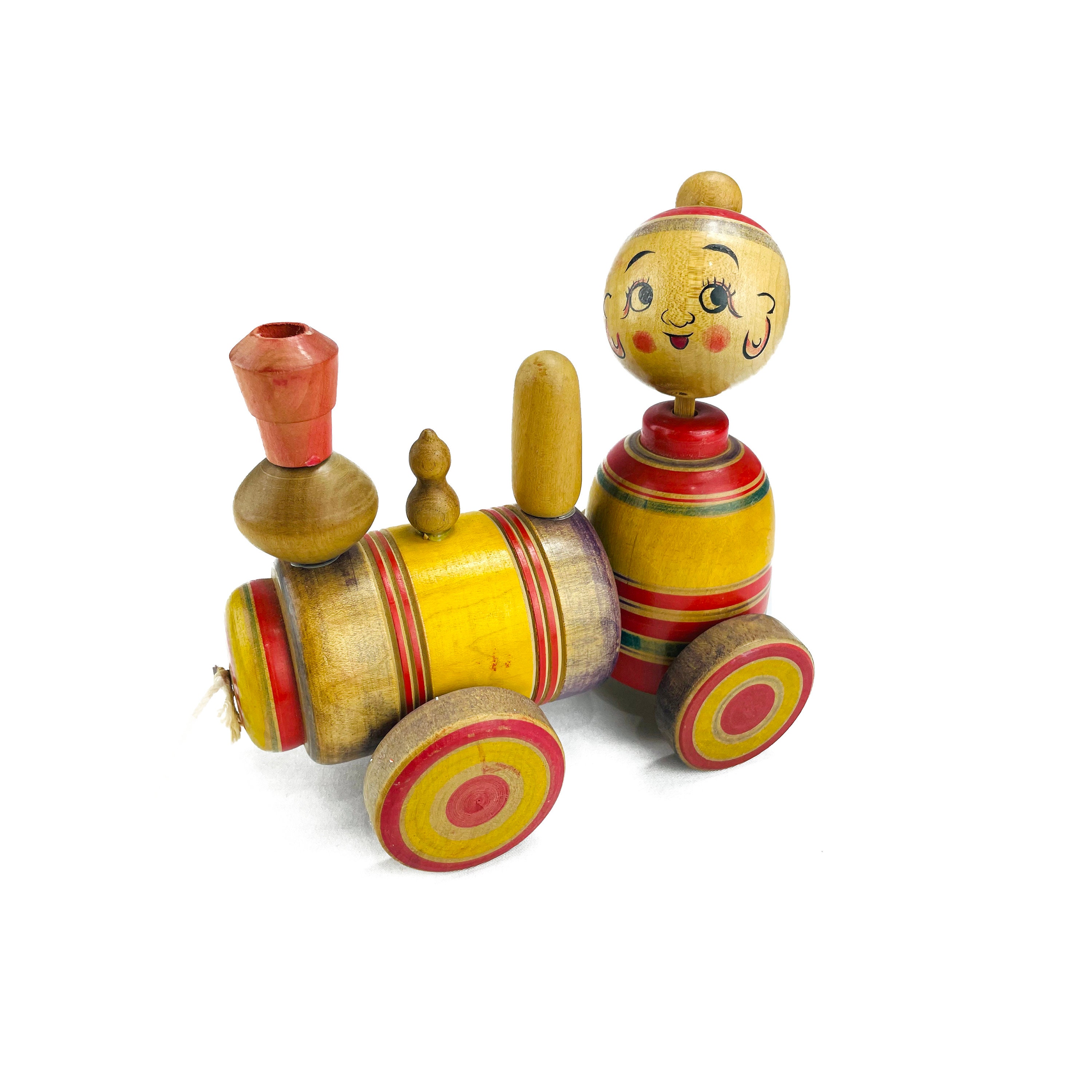 Rare Vintage Japanese Kijigangu Folk Toy / Tsuta Fumio / Shochan Train ...