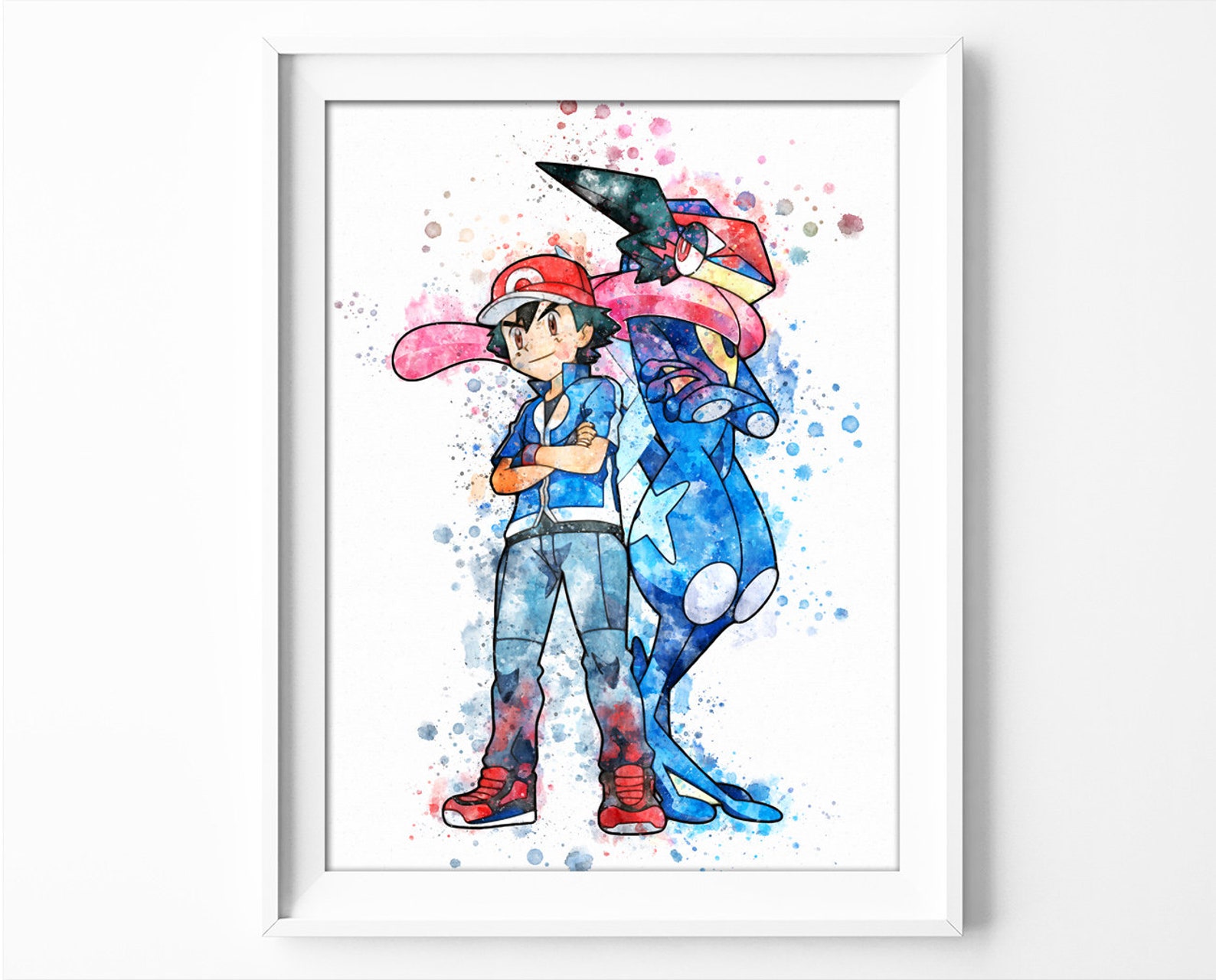 Greninja x Ash Printable Art Pokemon Instant Download | Etsy