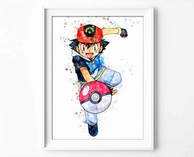 Ash Printable Art Pokemon Instant Download Printables DIGITAL | Etsy