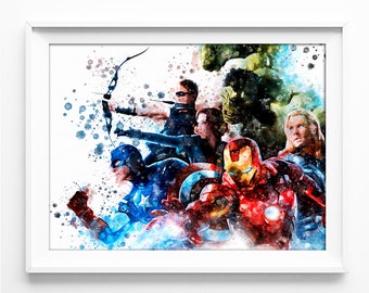 Marvel Superheroes Printable Art Avengers Instant Download Printables DIGITAL Birthday Party Decor Print Poster Nursery no.1162