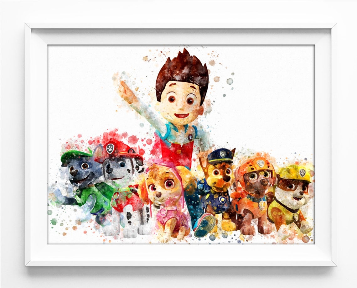 Paw Patrol Digital Printable Instant Download Printable Art Etsy