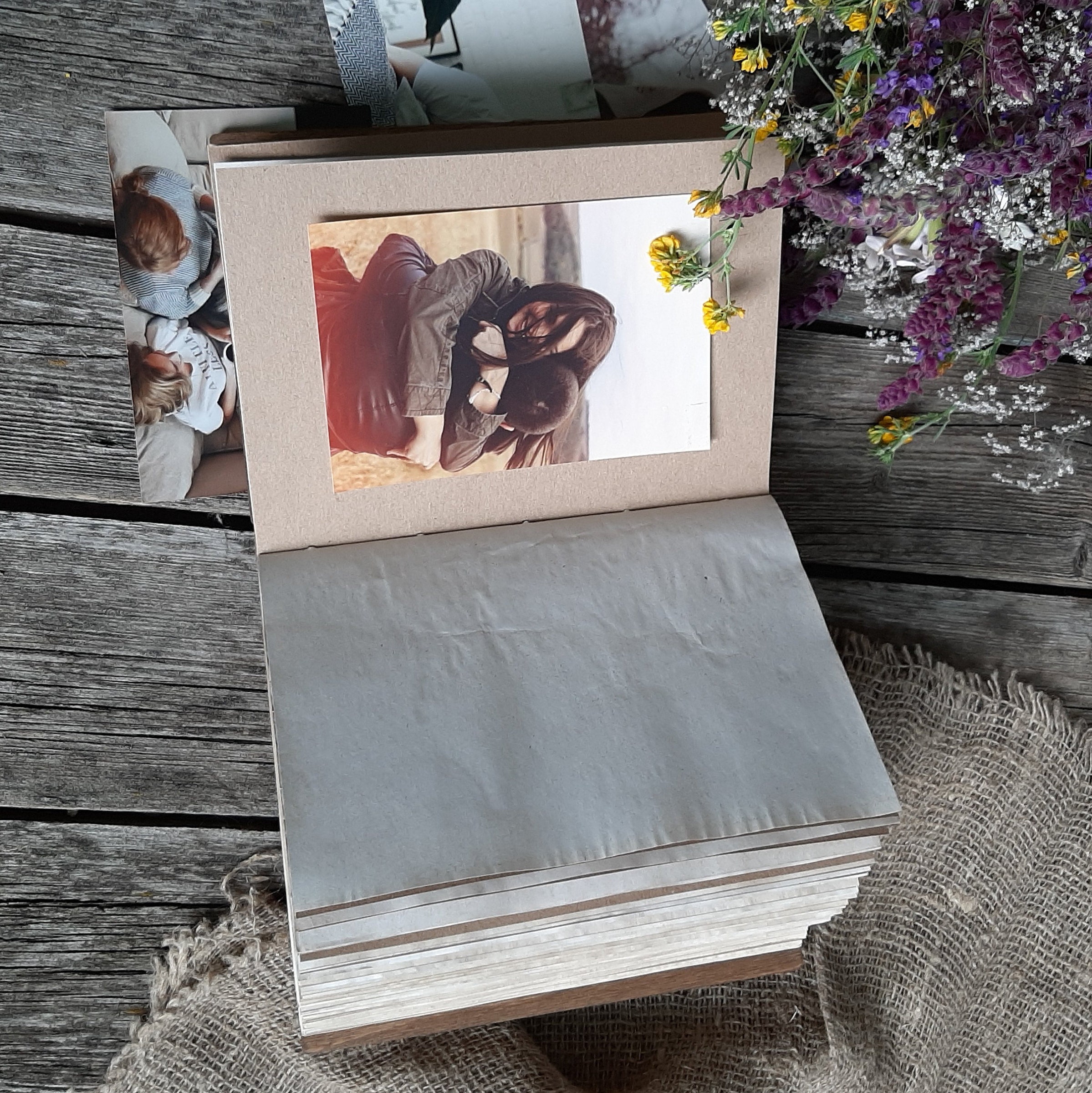 Custom wooden photo album Scrapbook personalized album Etsy