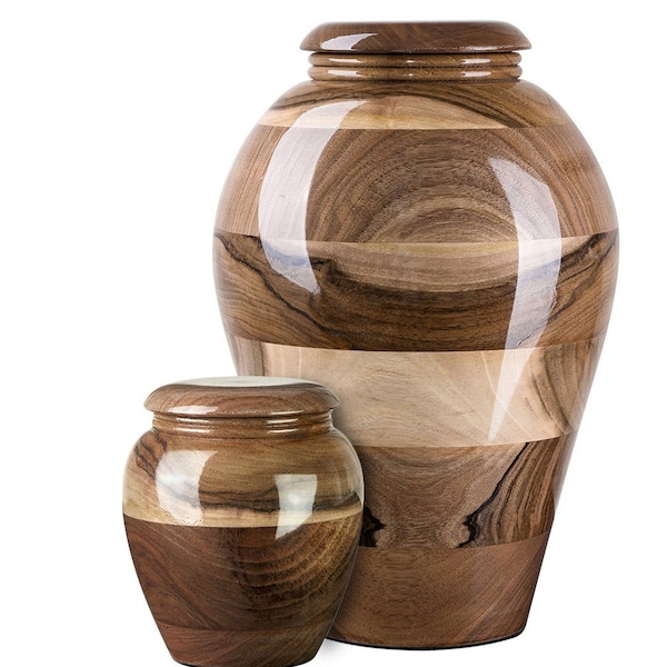 Medium Urn For Human Ashes Medium Size Urn Medium Size Wood Casket Wooden Urn Medium Urn and Keepsake Set Medium Burial Urn Wood Medium Urn