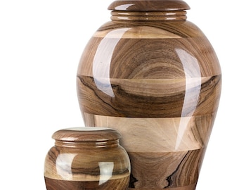 Medium Urn For Human Ashes Medium Size Urn Medium Size Wood Casket Wooden Urn Medium Urn and Keepsake Set Medium Burial Urn Wood Medium Urn