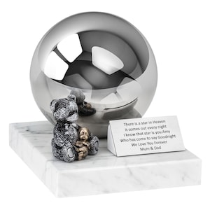 Teddy Bear Funeral Urn for Child Memorial Infant Urn Stunning Cremation Baby Ashes Memorial Urn Teddy Bear Infant Urns Baby Urn Baby Boy Urn