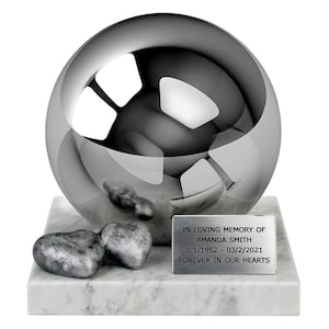 Perfect Cremation Urn For Ashes For Adult Stainless Steel Urn For Human Ashes With Hearts Engraved Metal Urn Artistic Design Urn For Funeral