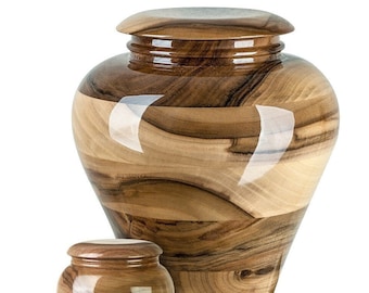 Wooden Cremation Urn With a Keepsake & Urn Set For Ashes Wood Urn Walnut Urn Natural Wooden Urn Personalized Urns For Home Decor Funeral Urn