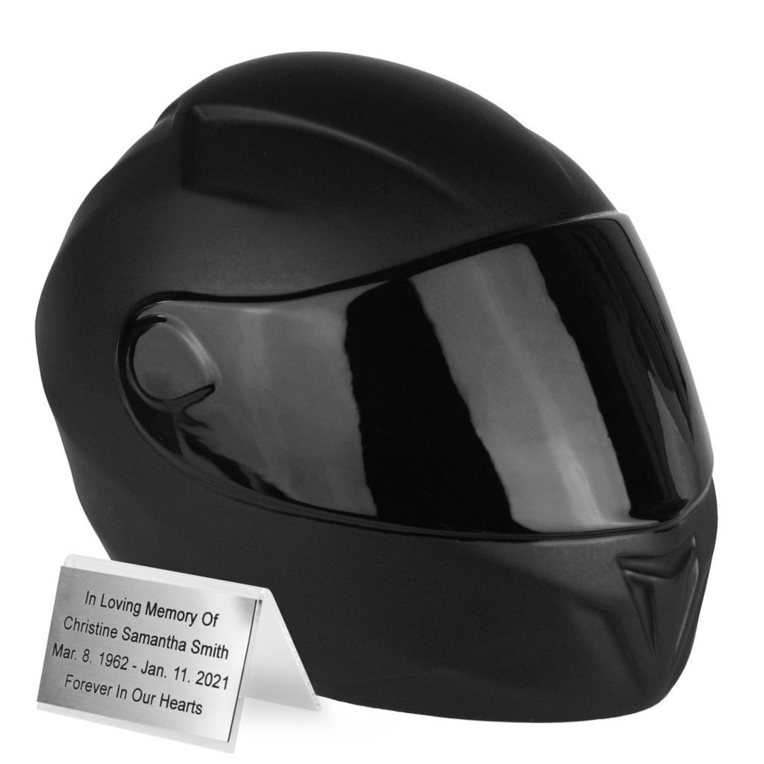 Unique Motorcycle Helmet Cremation Urn for Adult Ashes Moto Urn for A