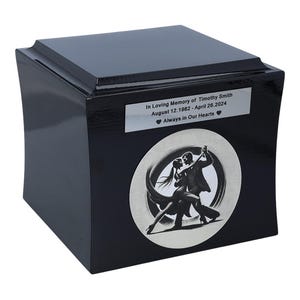 Tango urn for a dancer Dance lover cremation urn for ashes Decorative memorial box for ashes Personalized casket