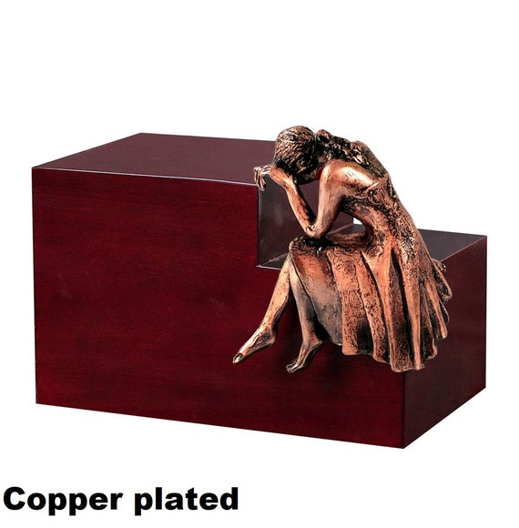 Wooden casket Adult Cremation ashes urn.Unique memorial funeral Urn High Gloss