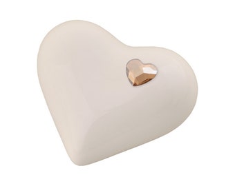 Beautiful Heart Ceramic Keepsake Cremation Urn For Adult Ashes Funeral Urn Unique Small Keepsake Urn Heart Shaped Cremation Urn Keepsake
