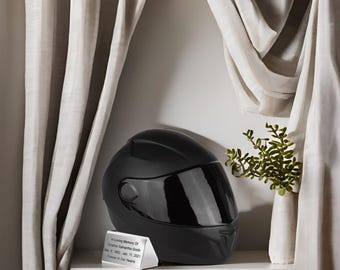 Urne funéraire unique pour casque de moto pour cendres adultes