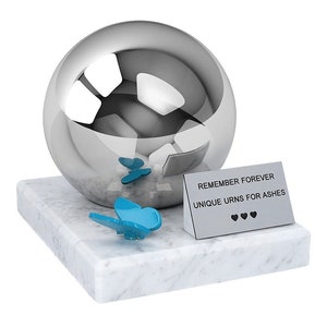Butterfly child urn for ashes Urn for baby boy Personalise urn for infant Little cremation urn Baby size urn Decorative urn for child ashes