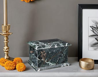 Stone Cremation Urn For Ashes Black Urn For Human Ashes Funeral Urn For Adult Stone Urn Naural Onyx Personalized Urn Stone Urn For Ashes Urn