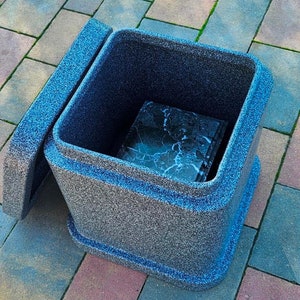 Stenen urn voor begrafenisset met kluis Begrafenisset Begrafenisurn voor as Outdoor-urn Begrafenisurnset grafcrematie-urn weerbestendig