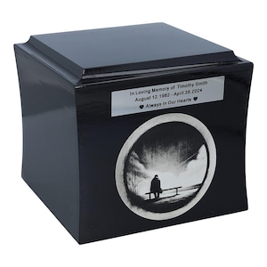 Loneliness symbolic cremation urn Theme emocional urn Mourning Urn Solitude Memorial Urn Reflection Urn Personalized Emotional Urn Loss Urn