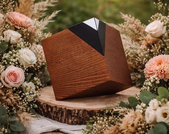 Urna cineraria moderna Bara in legno massello per adulti Urna personalizzata Scatola cineraria in legno naturale Contenitore cinerario per adulti Urna commemorativa unica