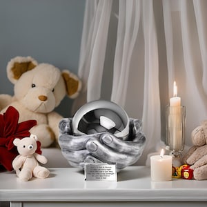 Unique Child Cremation Urn Handmade Stainless Steel Cremation Urn for Baby Ashes Beautiful Urn For Little Baby Angel Urn For Child Casket