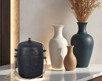 Handmade ceramic urn for ashes Artistic cremation urn Elegant ceramic ashes urn Handmade funeral urn Personalized ceramic urn art ashes jar
