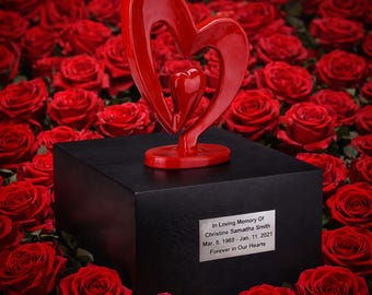 Heart Urn Cremate Box Heart Shaped Urn Casket Box Heart Ashes Casket    Human Urn Heart Wooden Urn Box Heart Cremate Urn Large Adult Box Urn