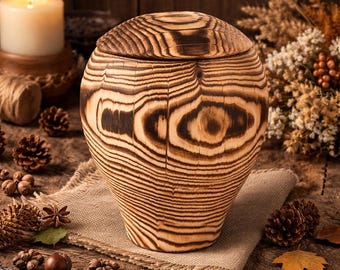 Harmony With Nature - The cremation urn is handmade  of pine wood 100% natural product