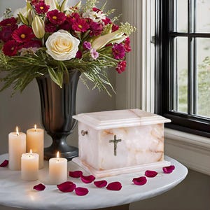 Onyx Adult Cremation Urn for Ashes Stone Urn Made of Stone Natural Memorial Casket Personalized Urn For Human Ashes Adult Urn Marble Urn